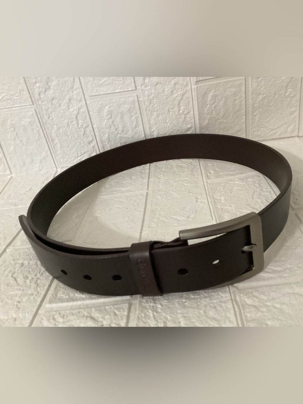 Buffway Minimalist 1.5" Full Grain Leather Belt Men Metal Buckle Rio Red Size 36